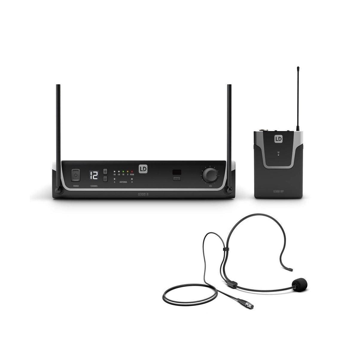 LD SYSTEMS U306 BPH - Sistema per Radiomicrofono con Bodypack e Headset - 655 -  679 MHz
