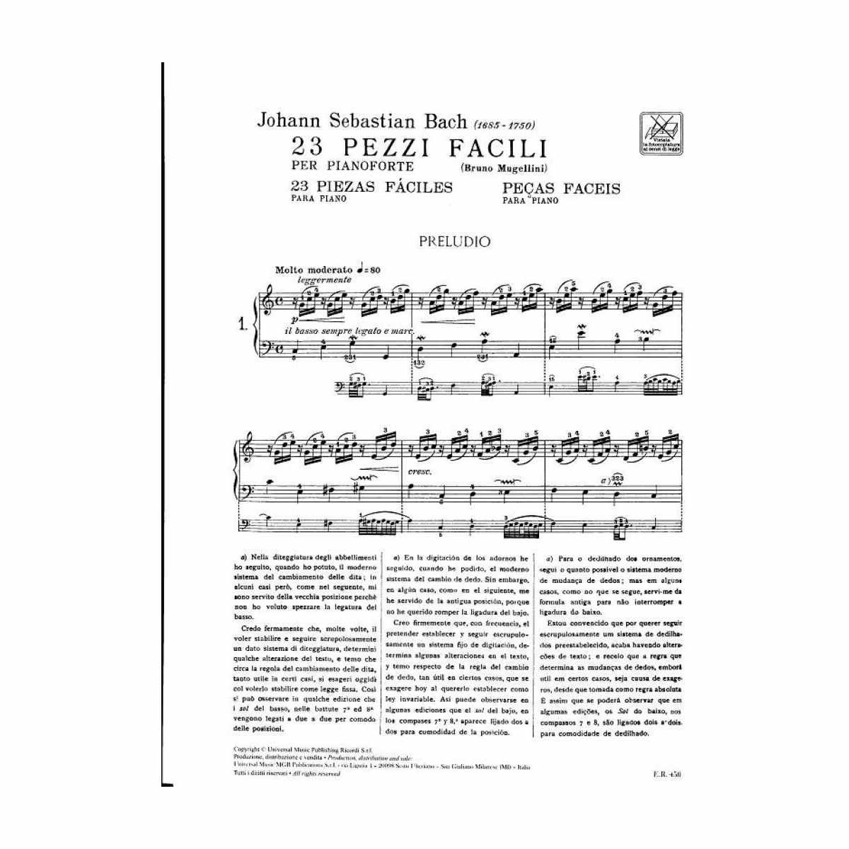 23 pezzi facili + audio online bach 11