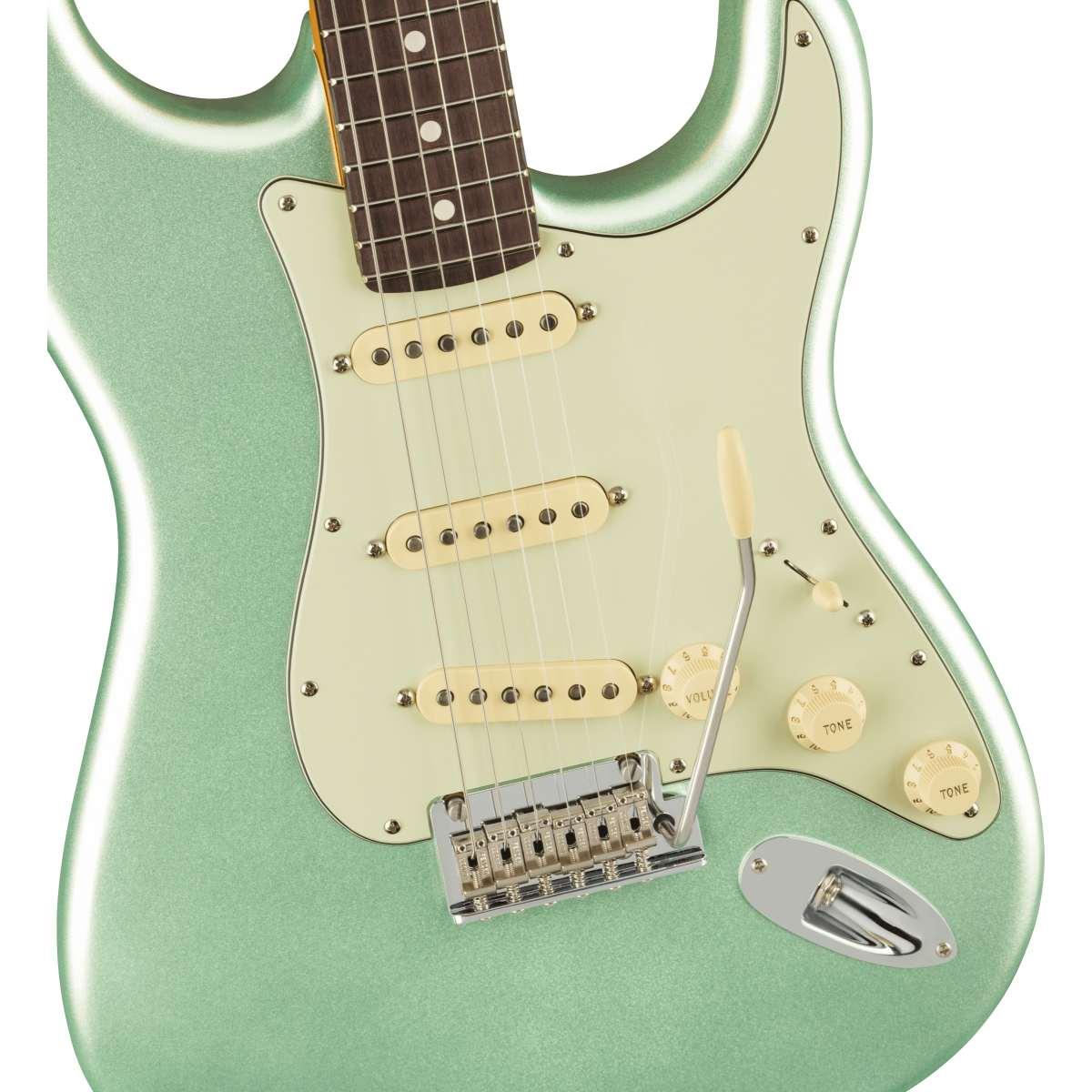 Fender stratocaster american professional ii rw mystic surf green chitarra elettrica