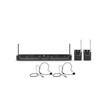 LD SYSTEMS U306 BPH 2 - Dual - Sistema microfonico senza fili con 2 x Bodypack e 2 x Auricolari - 655 -  679 MHz