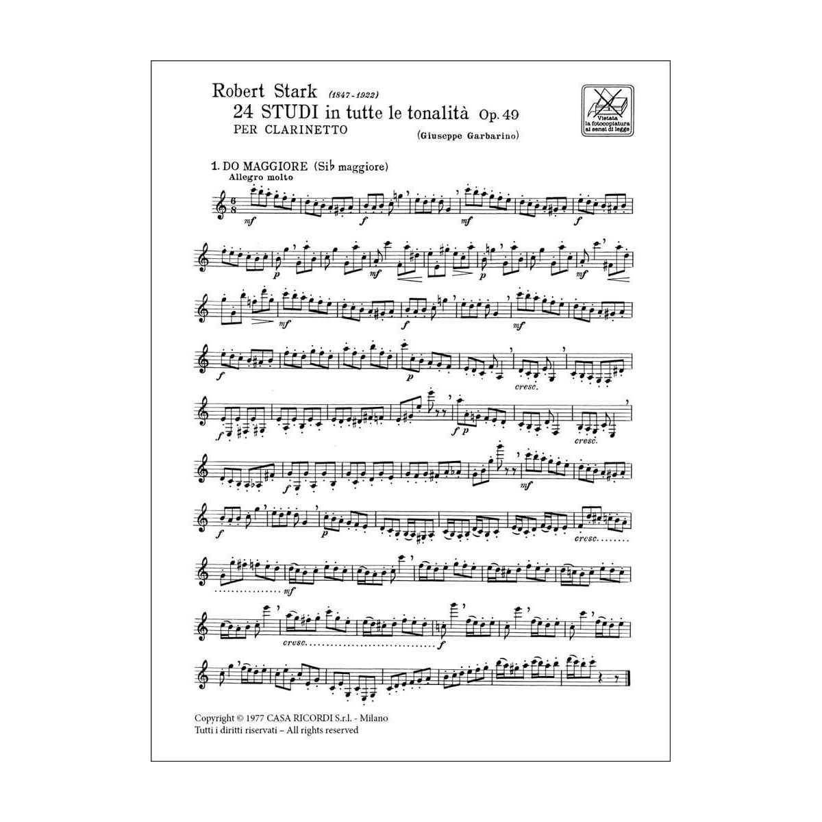 24 studi in tutte le tonalita' op.49 stark 27