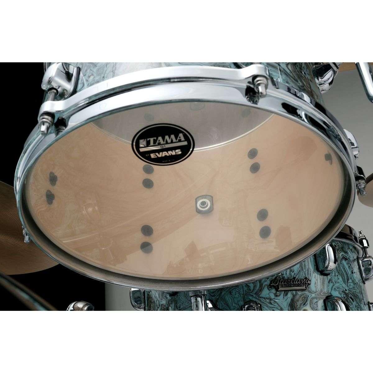 TAMA MR32CZS-SLW Starclassic Maple 3-pezzi shell pack cassa 22, Chrome Shell Hardware SKY BLUE SWIRL