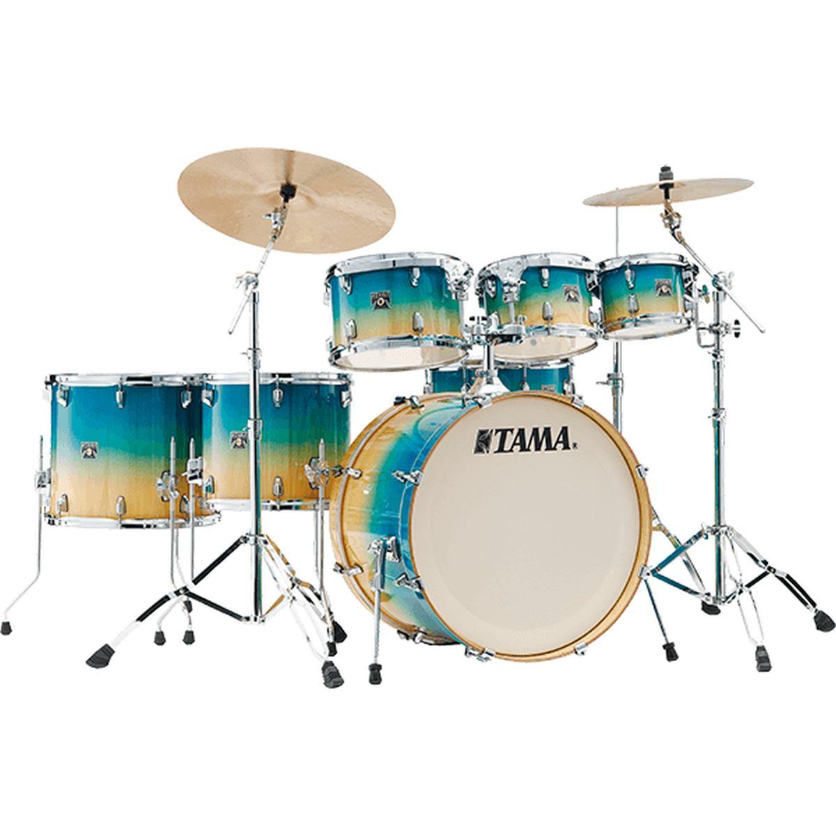 TAMA CL72R+H-PCLP Superstar Classic 7-pezzi kit cassa 22 & hardware pack CARIBBEAN LACEBARK PINE FADE