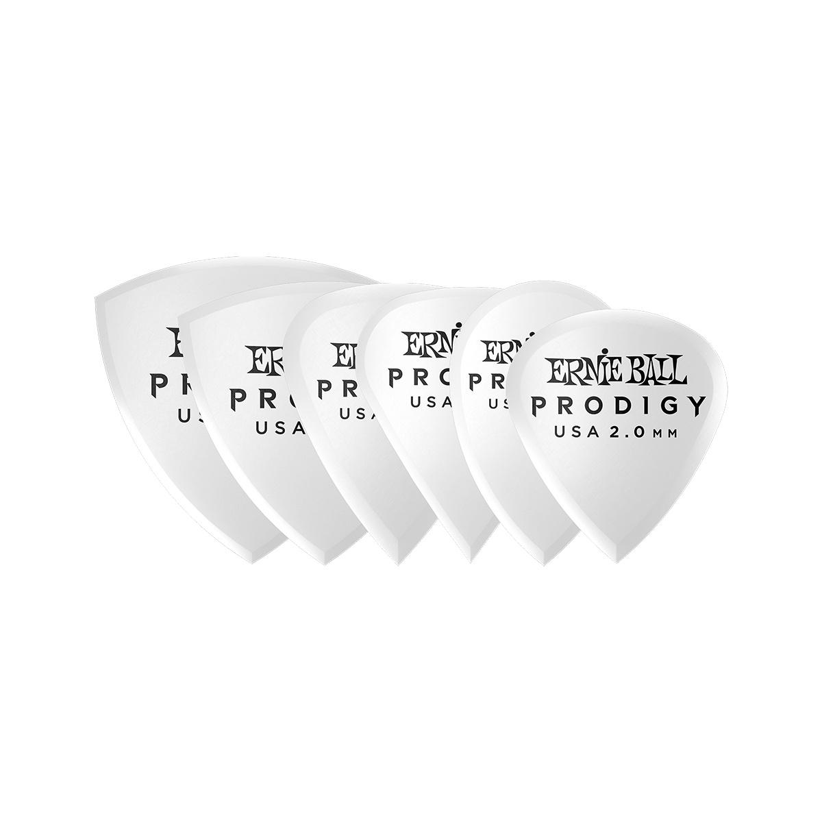 ERNIE BALL 9343 WHITE PLETTRO 2.0mm ( forme varie)