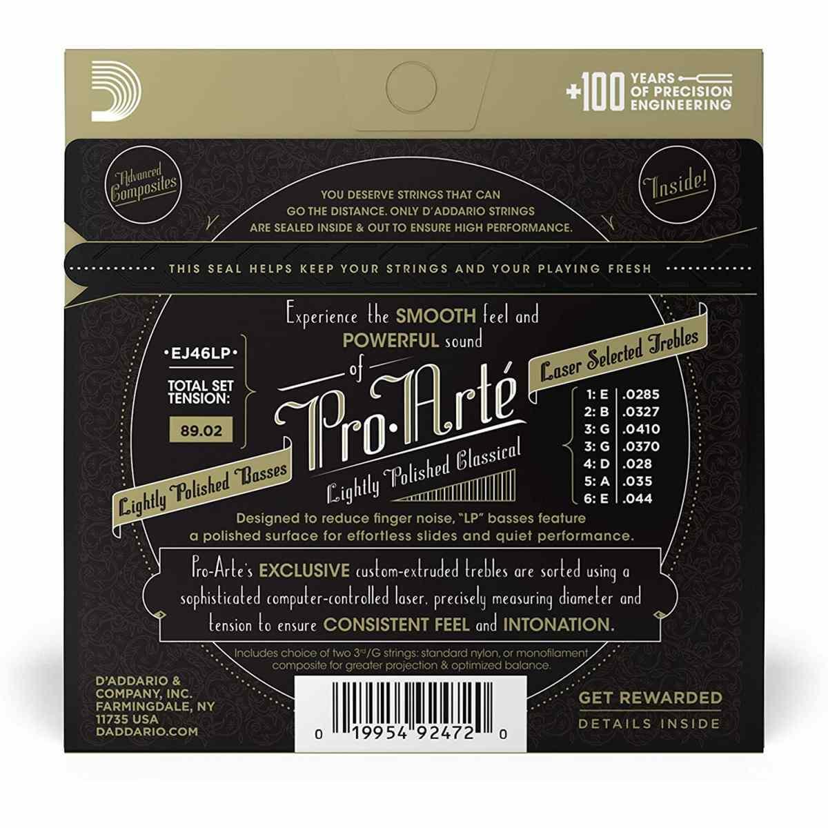 D'addario ej46lp set di corde per chitarra classica