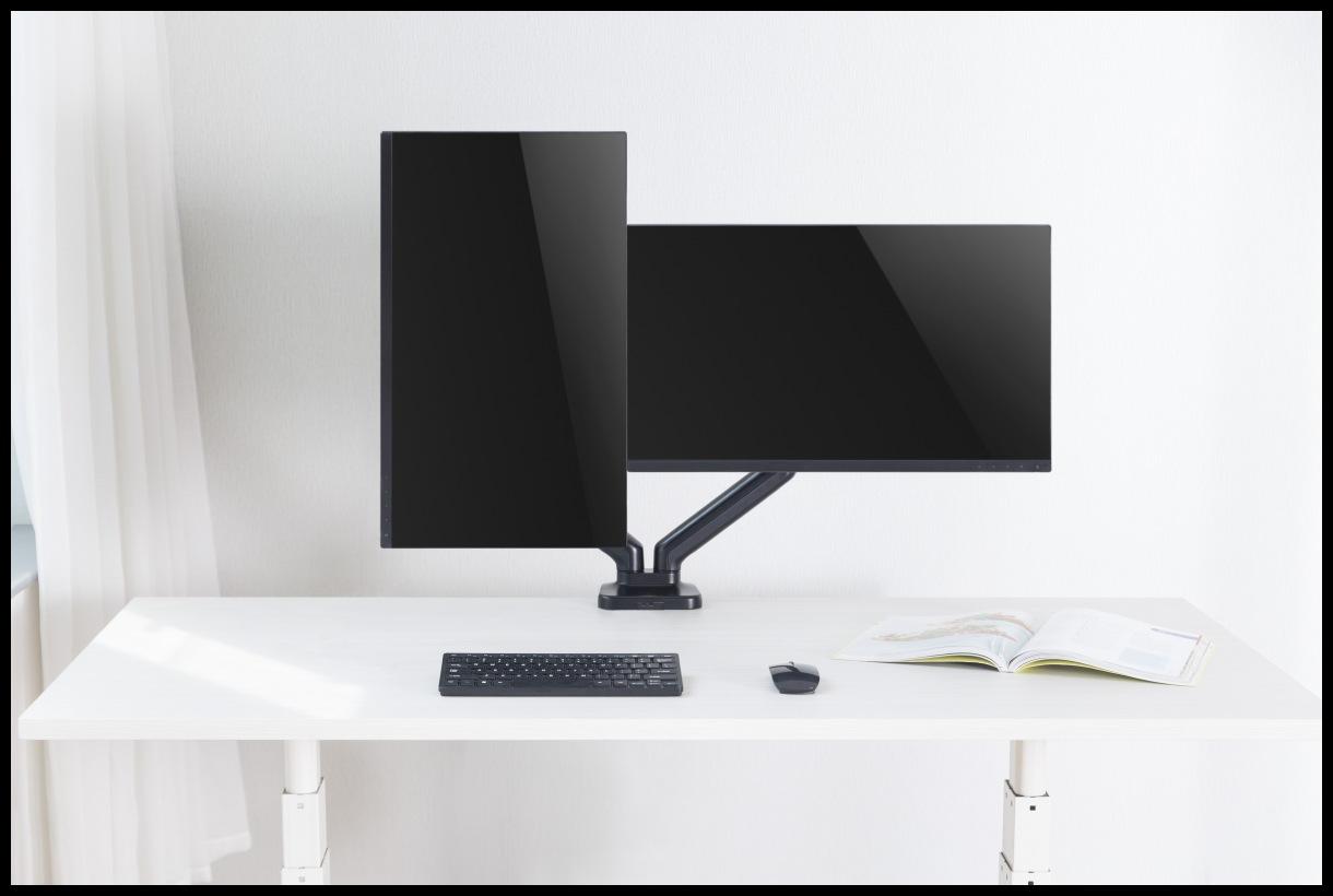 AUDIZIO MAD20G Braccio per doppio monitor con molla a gas 17-32"