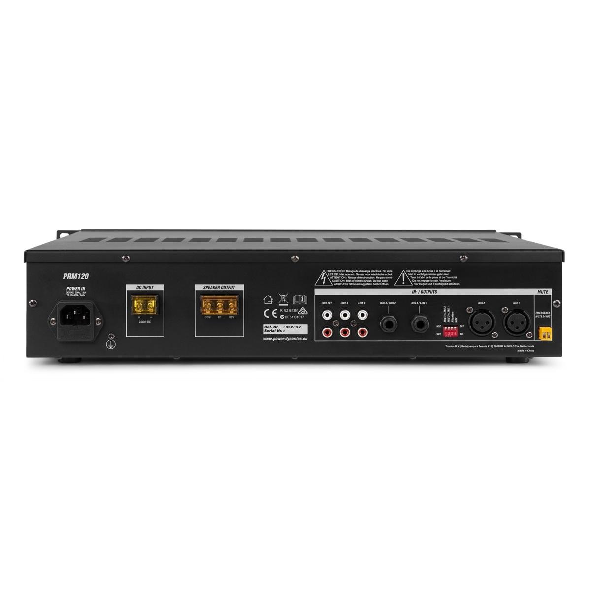 POWER DYNAMICS PRM120 100V Mixer-Amplifier 120W