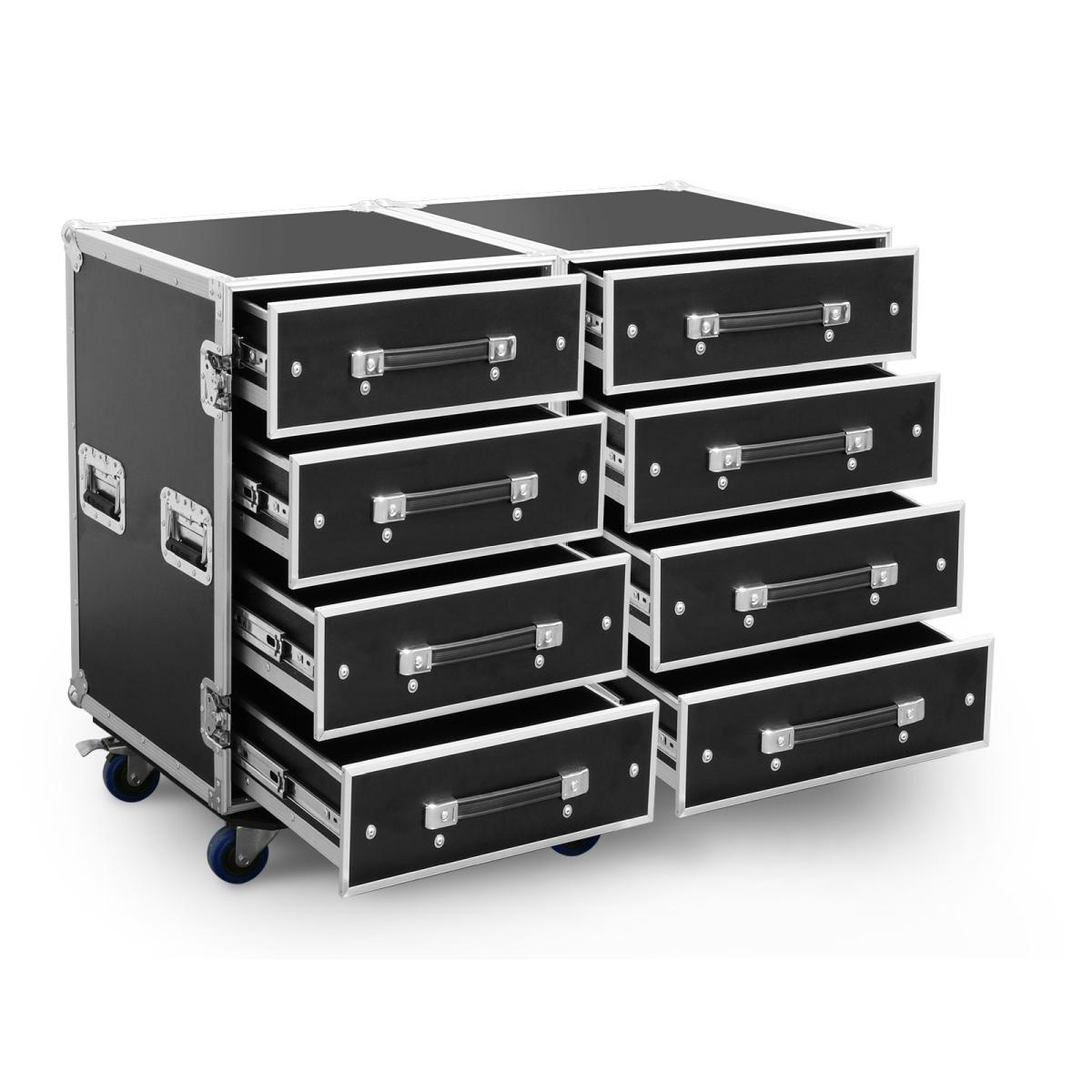 Power dynamics pd-fa4 flightcase a 8 cassetti