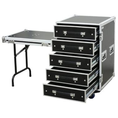Power dynamics pd-fa6 case 3u a 5 cassetti + tavolo