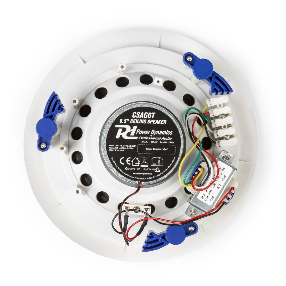 POWER DYNAMICS CSAG6T ALTOPARLANTE DA SOFFITTO 100V 6,5"Al.