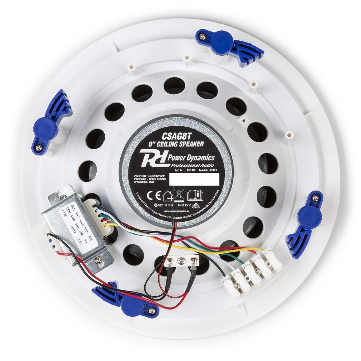 POWER DYNAMICS CSAG8T ALTOPARLANTE DA SOFFITTO 100V 8,0"Al.