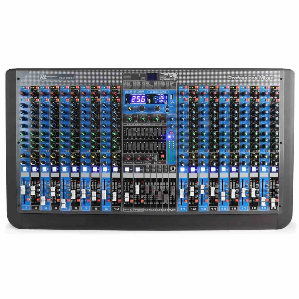 POWER DYNAMICS PDM-S2004 Double Side Stage Mixer 20 canali