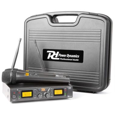 Power dynamics pd782 sistema microfonico wireless uhf 2x 8 canali con microfoni