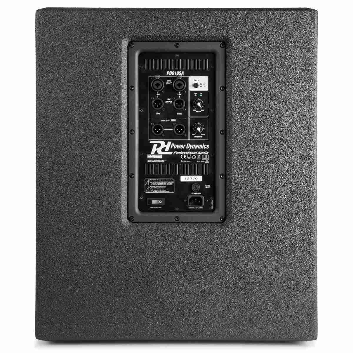 Power dynamics pd618sa subwoofer attivo 18'' 700w