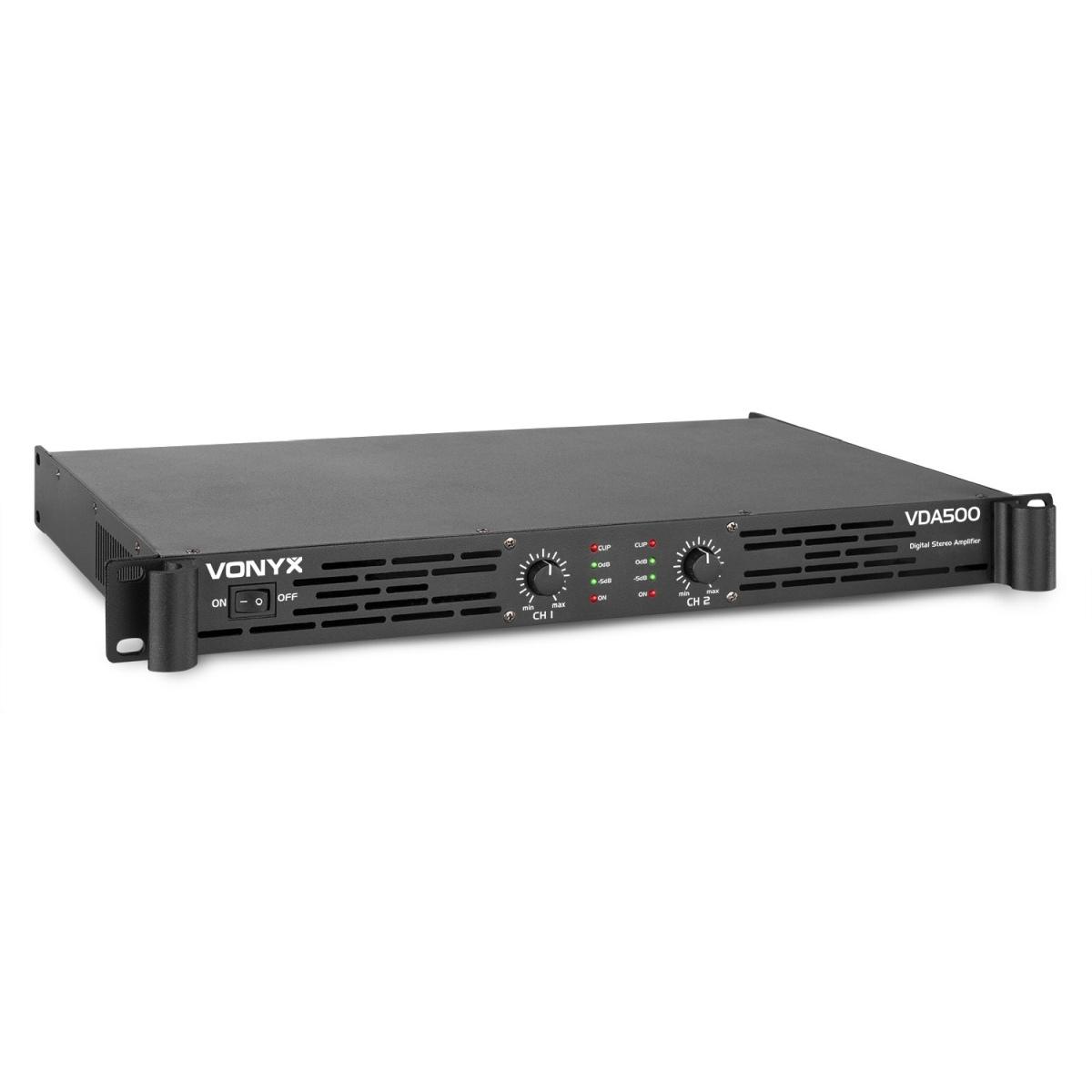 VONYX VDA500 1U 2 x250W AMPLIFICATORE PA