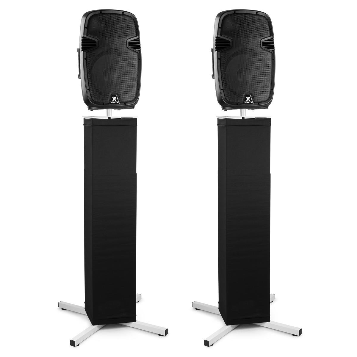 Vonyx djp165 dj supporti casse e luci+lycra+bag