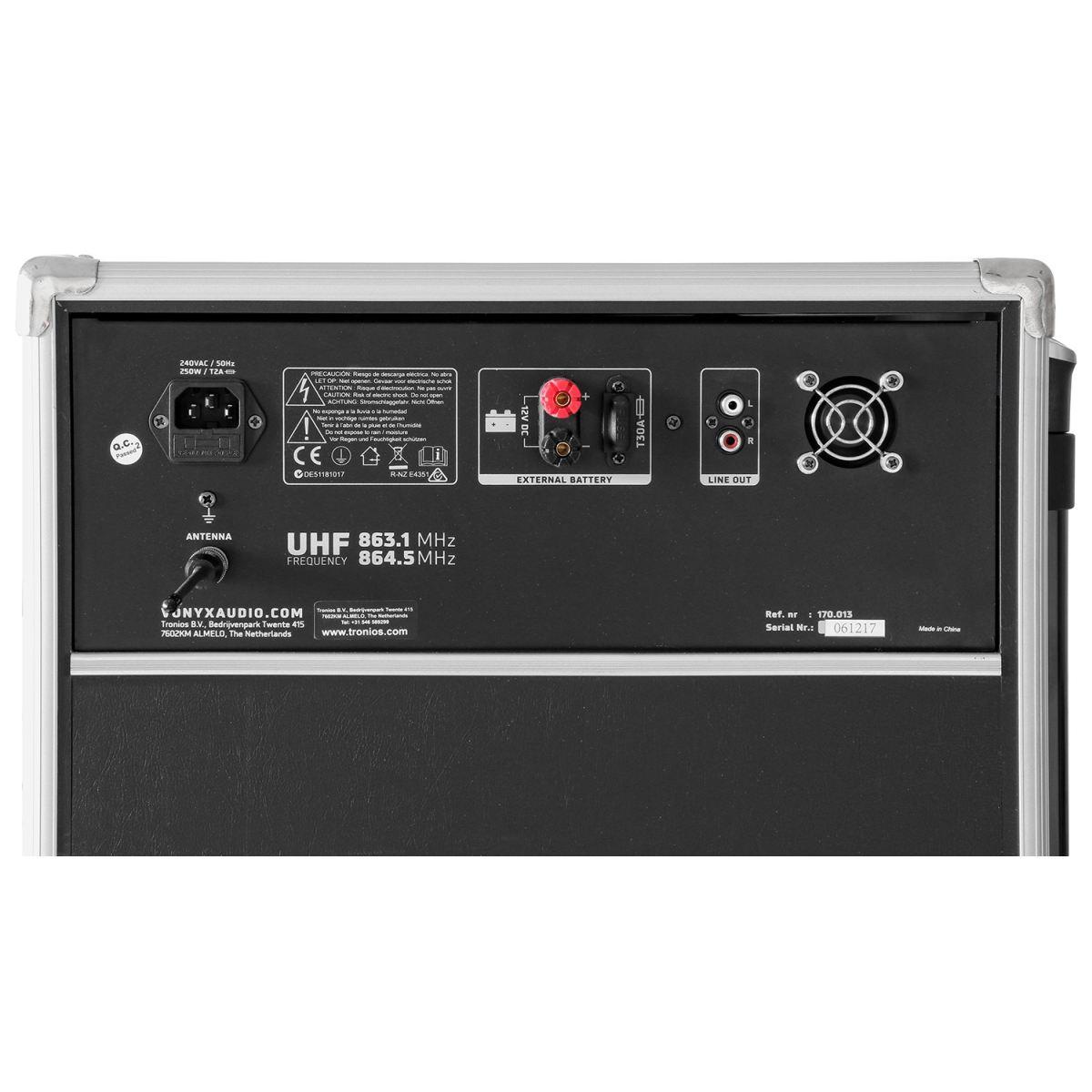 Vonyx st180 mk2 sistema audio portatile 12 bt/cd/mp3/uhf