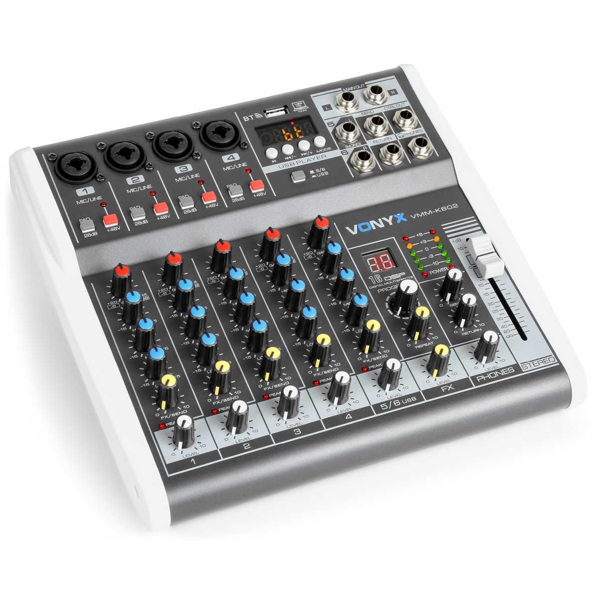 VONYX VMM-K602 MusMix 6Ch/BT/Echo/USB Rec