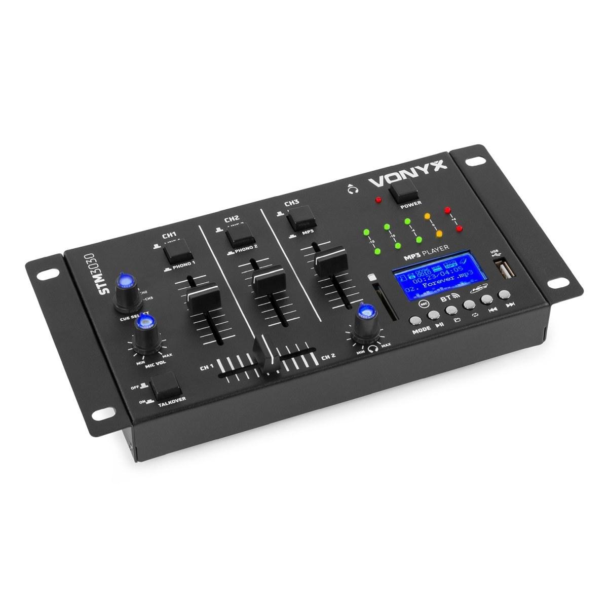 VONYX STM3030 Mixer 4ch, BT, MP3/Rec/LED