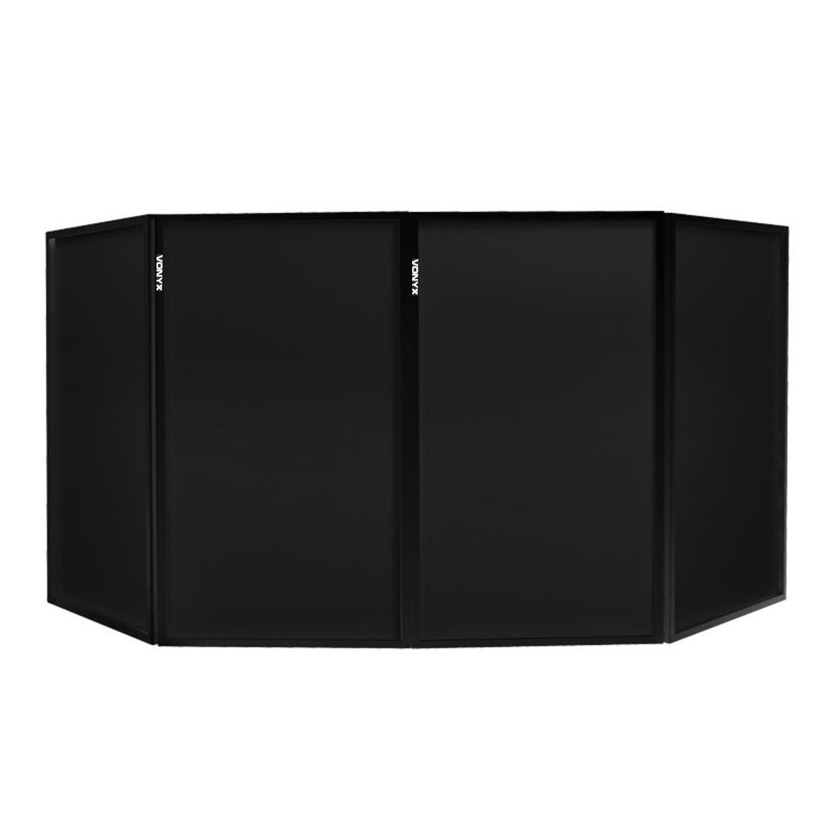 Vonyx db2b schermo dj pieghevole 120 x 70 nero (4 pannelli)