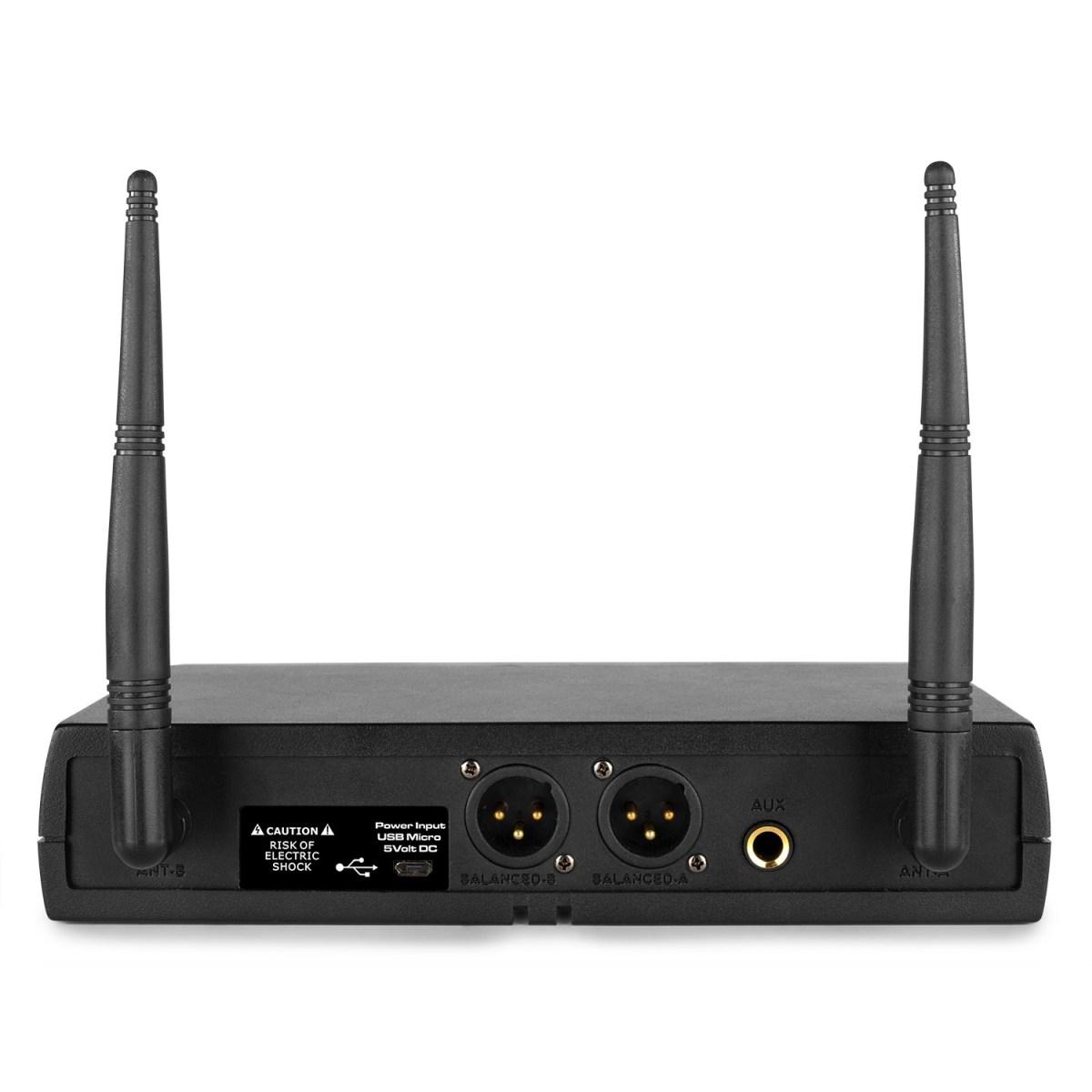Vonyx wm62 microfono wireless uhf 16ch con 2 microfoni palmari