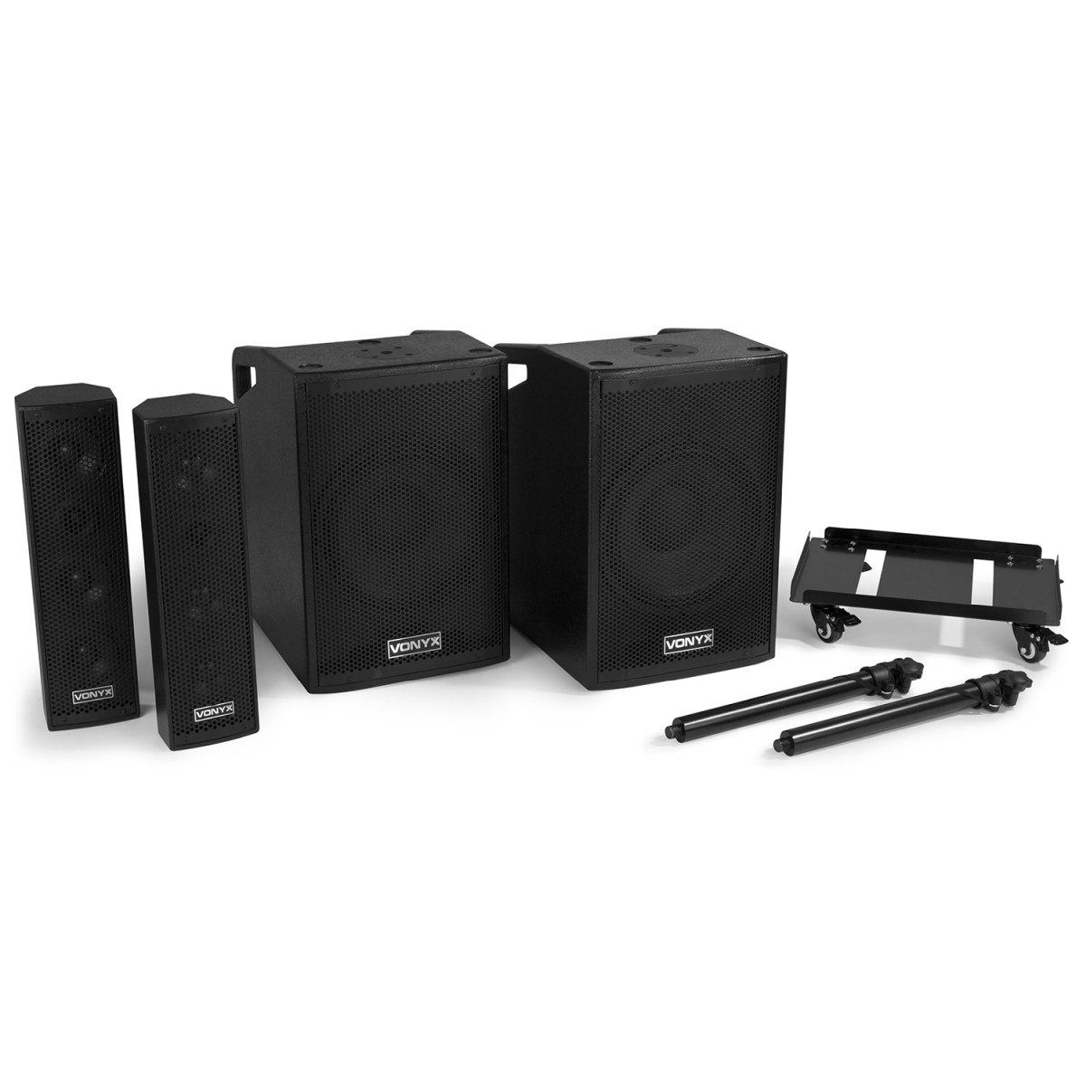 VONYX VX1050BT 2+2 KIT ALTOPARLANTI ATTIVI 2x12sub+tops