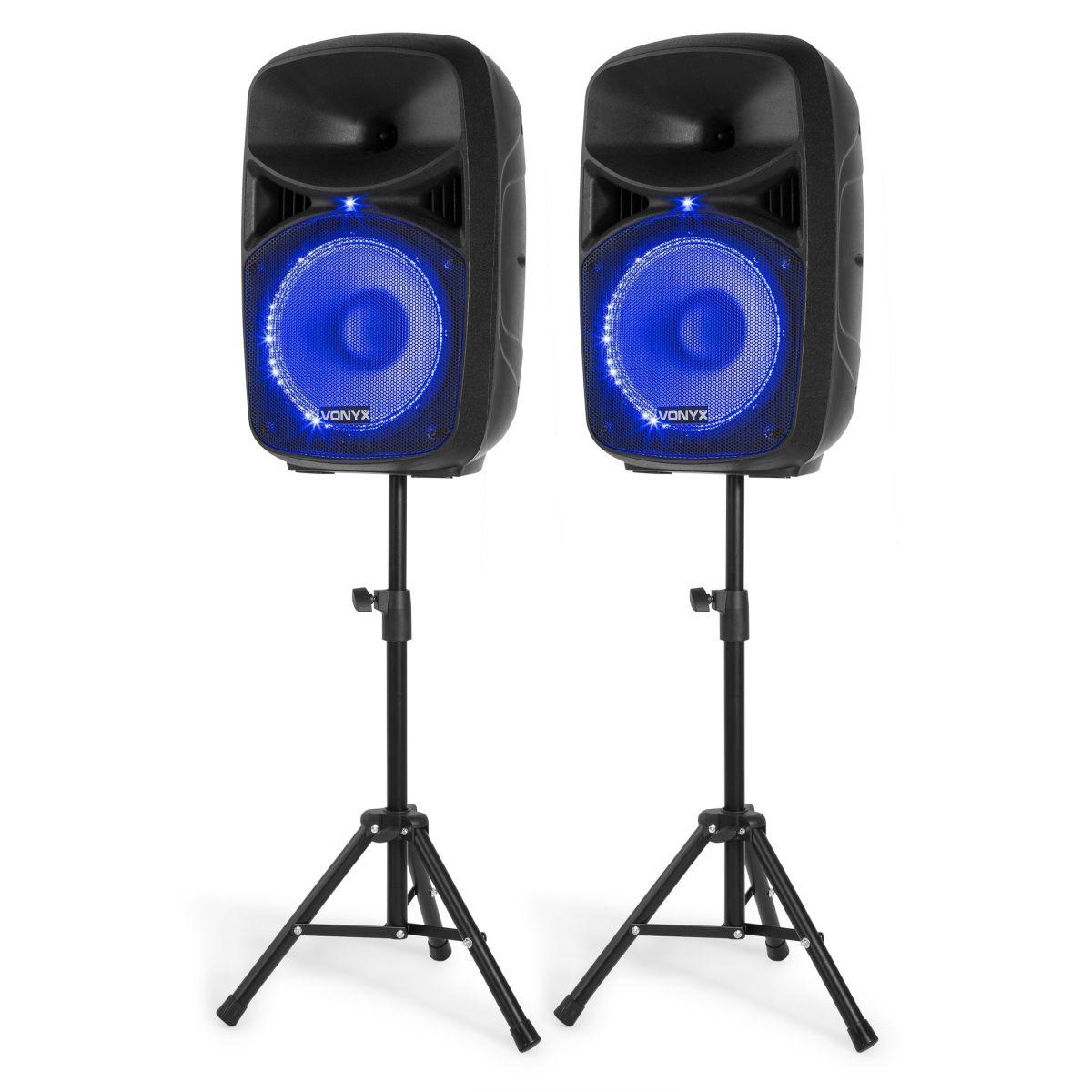 Vonyx vps102a set di altoparlanti plug & play da 600 w con supporti