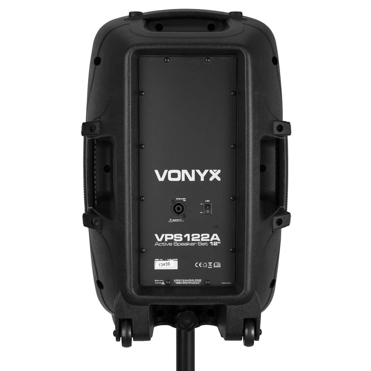 Vonyx vps122a set di altoparlanti plug & play da 800 w con supporti