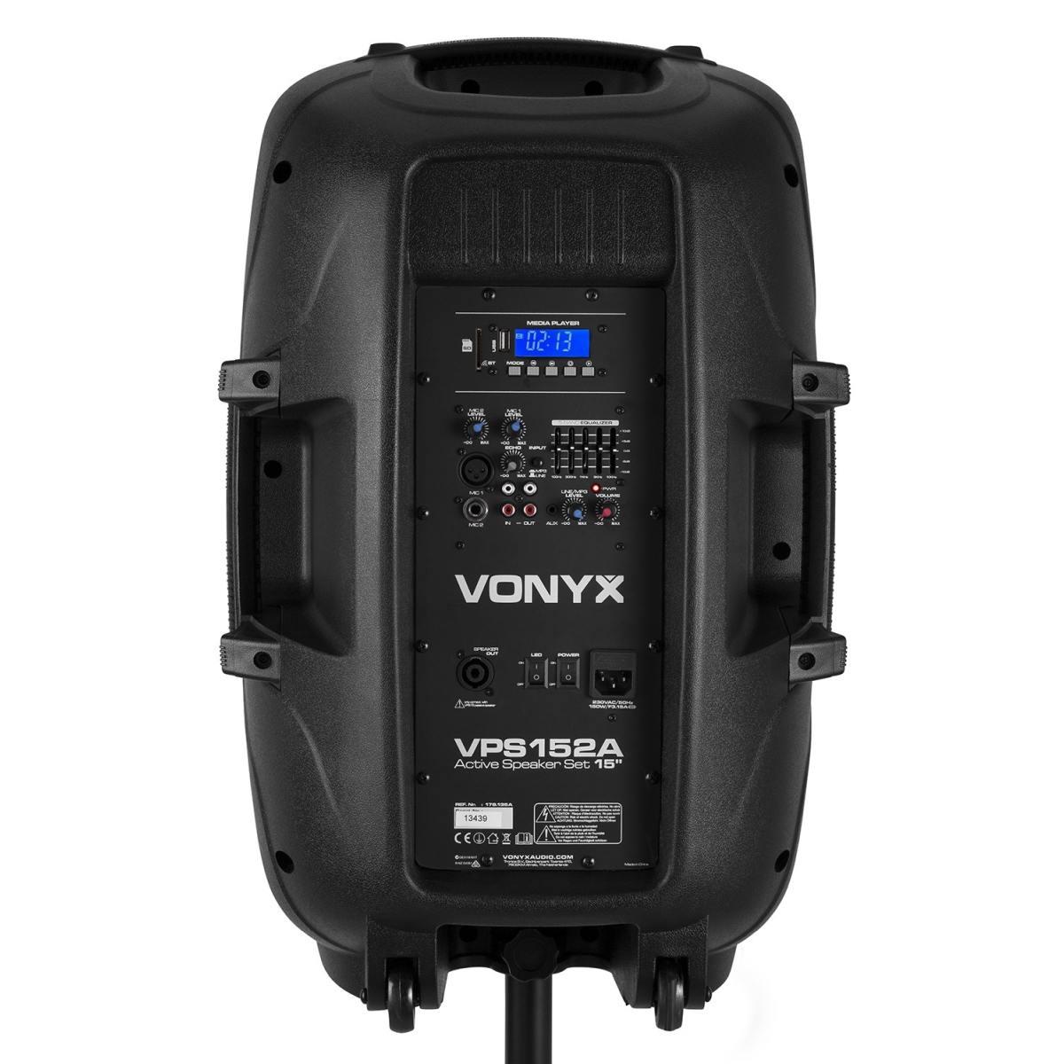 Vonyx vps152a set di altoparlanti plug & play da 1000 w con supporti