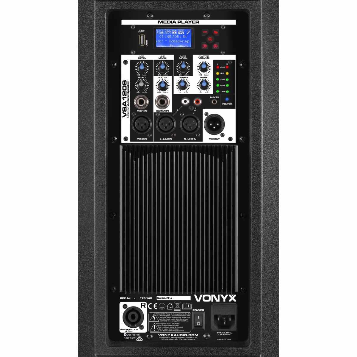 VONYX VSA120S SET DI ALTOPARLANTI STEREO ATTIVIt 12" BT