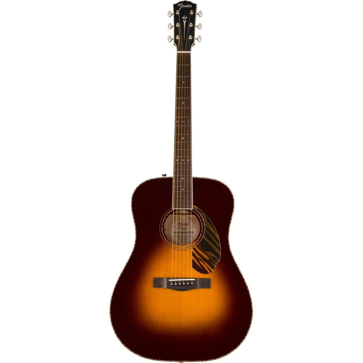 Fender pd220e dreadnought 3 tone vintage sunburst chitarra acustica elettrificata