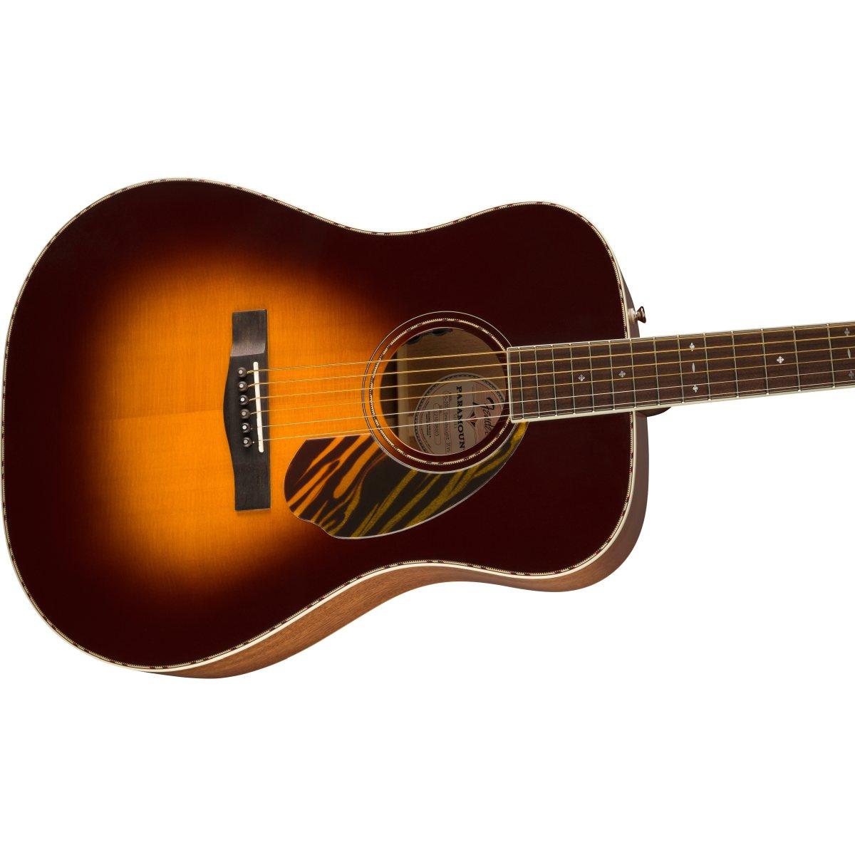 Fender pd220e dreadnought 3 tone vintage sunburst chitarra acustica elettrificata