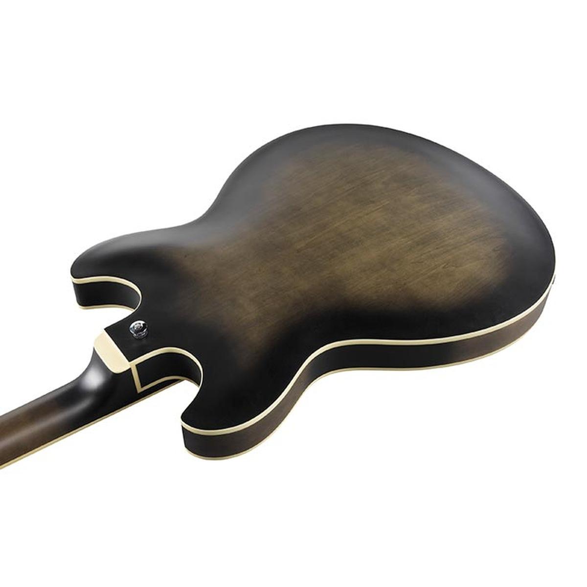 Ibanez as53tkf transparent black flat chitarra semiacustica