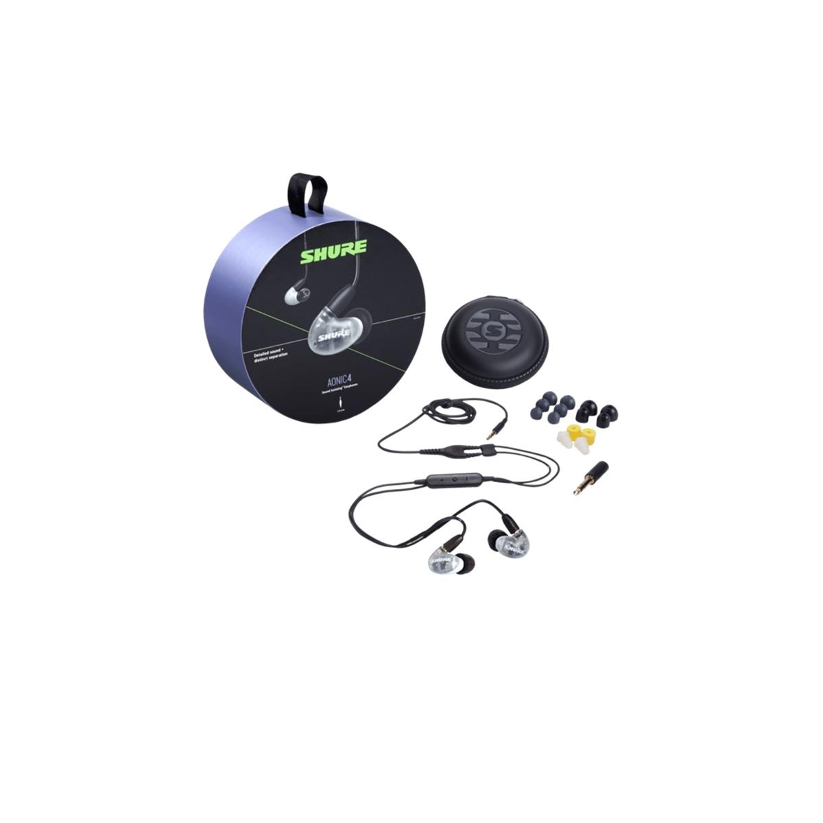 SHURE SE42HYW+UNI-EFS AONIC 4 Auricolari colore grigio/bianco