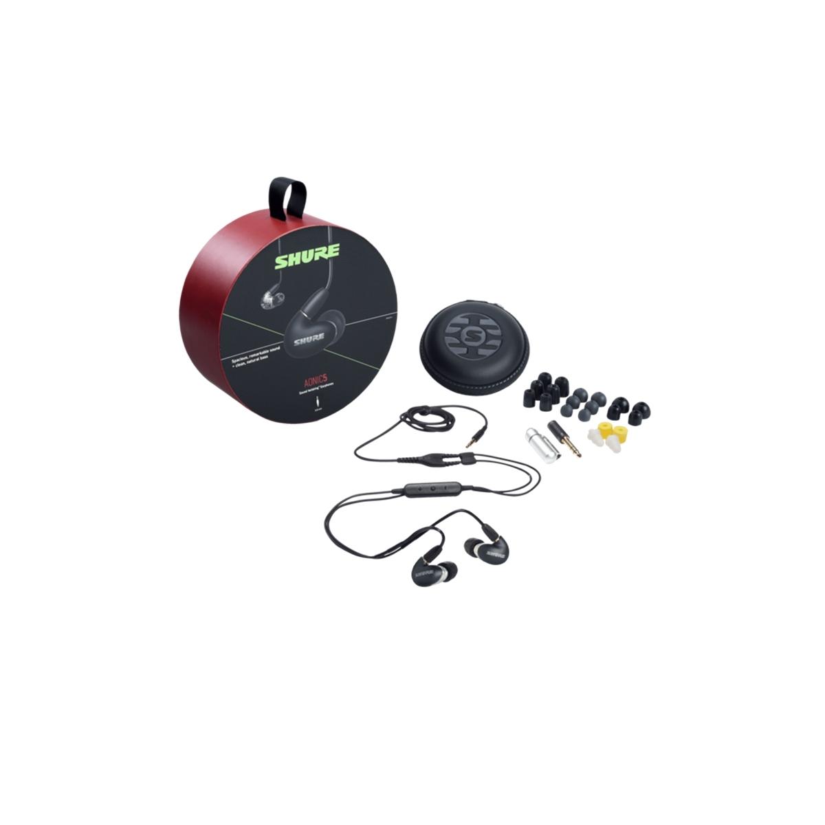 SHURE SE53BABK+UNI-EFS AONIC 5 Auricolari colore nero satinato/trasparente