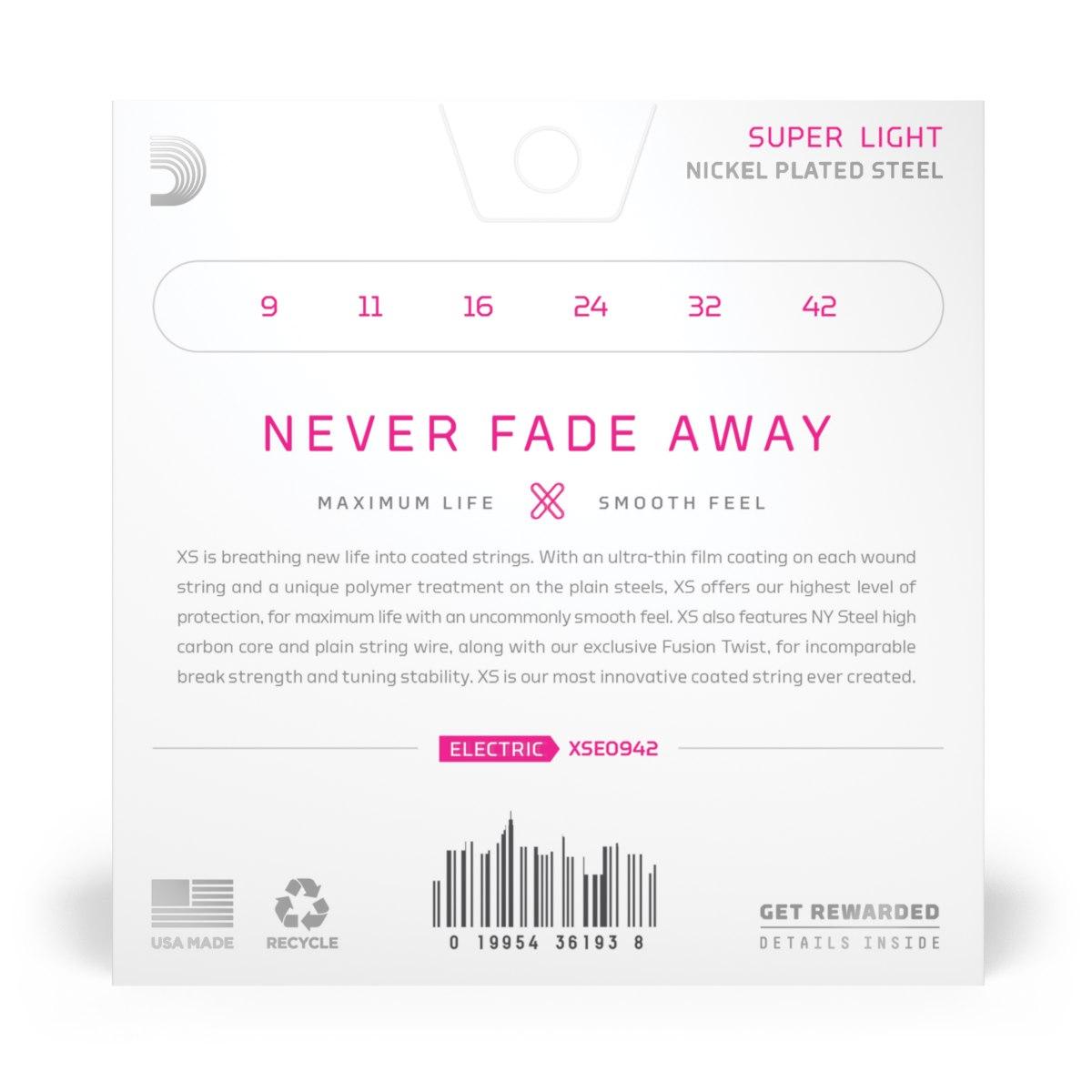 D'addario xse0942 set di corde per chitarra elettrica