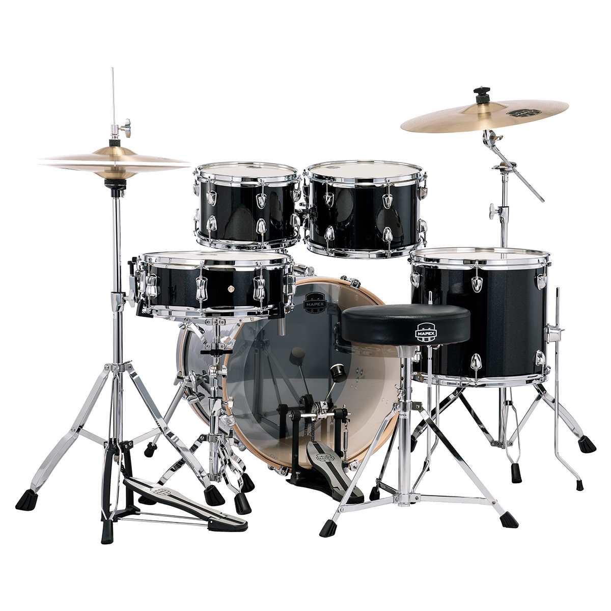 MAPEX VE5044FTCVH VENUS FUSION 5 PEZZI Black Galaxy Sparkle Cassa 20