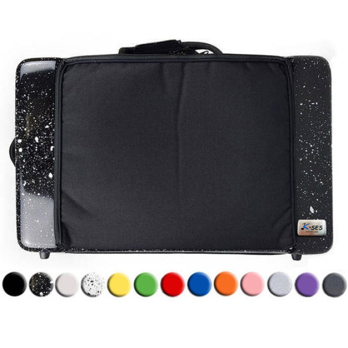 K ses 40604fn premium nera puntini bianchi custodia per 4 trombe