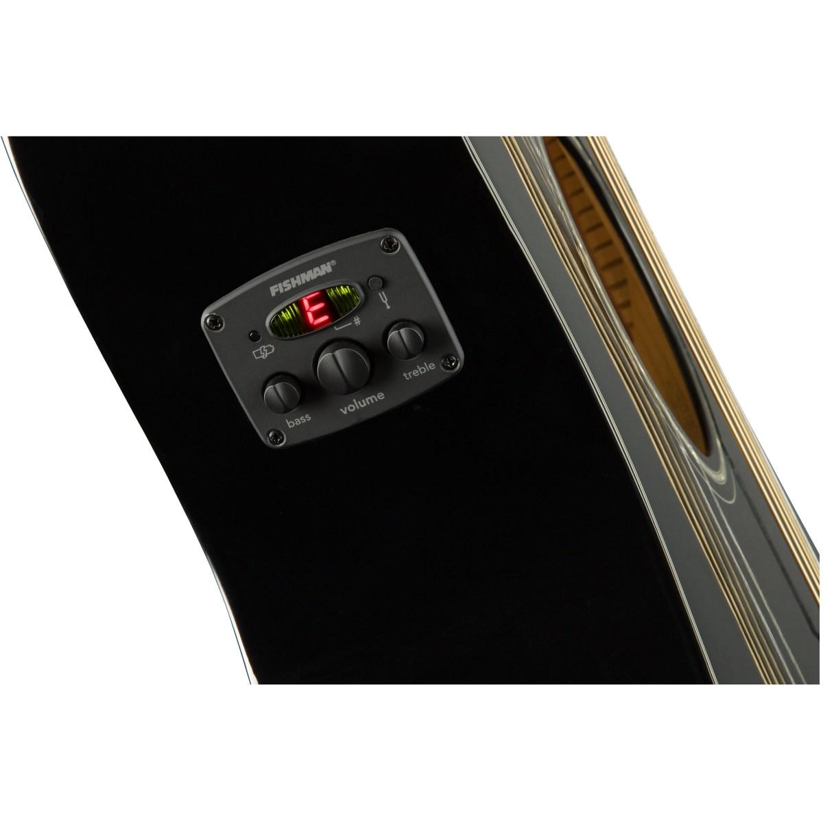 Fender cc60sce concert black chitarra acustica elettrificata