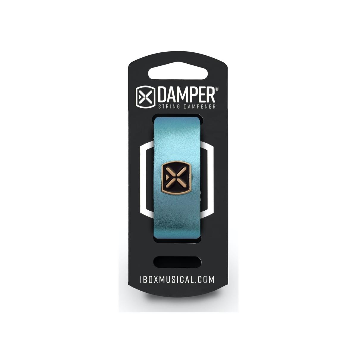 Ibox damper dm sm06 metallic blue damper ferma corde per chitarra e basso small