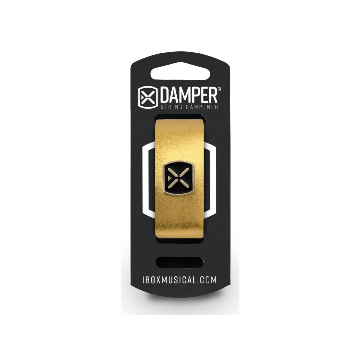 Ibox damper dm sm02 metallic gold leather damper ferma corde per chitarra e basso small