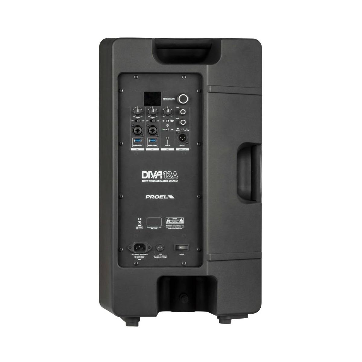 PROEL DIVA12A CASSA BLUETOOTH BIAMPLIFICATA 12" 1000W