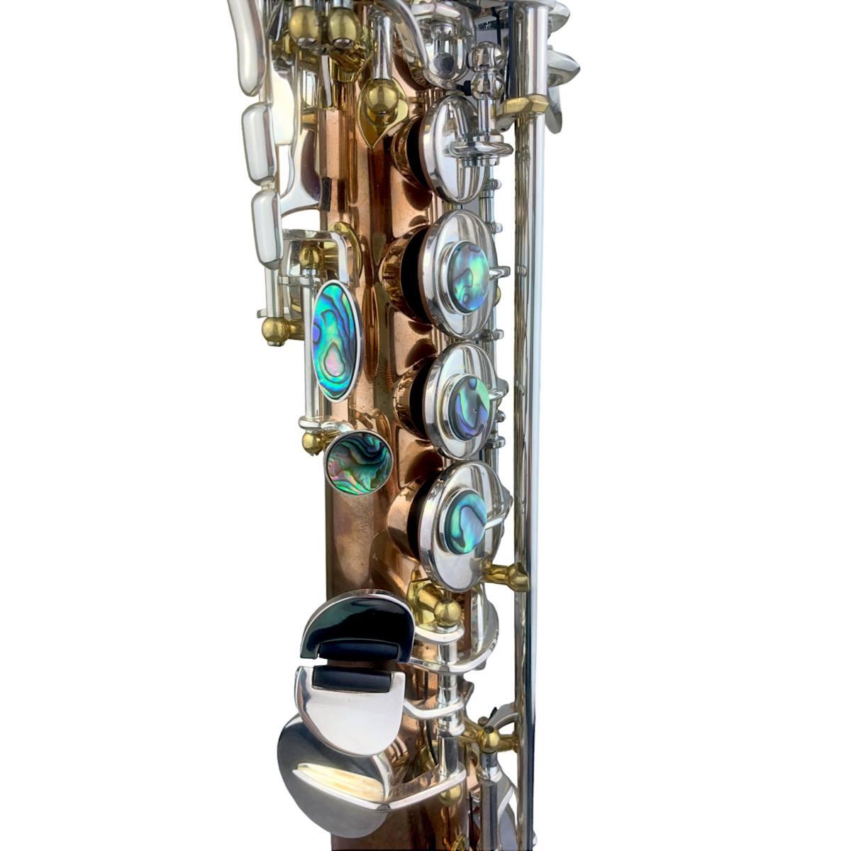 BBRASS GV S1 SAX SOPRANO dritto fusto Fosforo/Bronzo RAW chiavi argentate