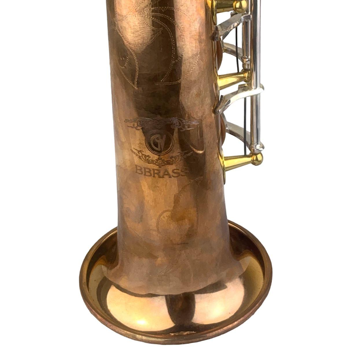 BBRASS GV S1 SAX SOPRANO dritto fusto Fosforo/Bronzo RAW chiavi argentate
