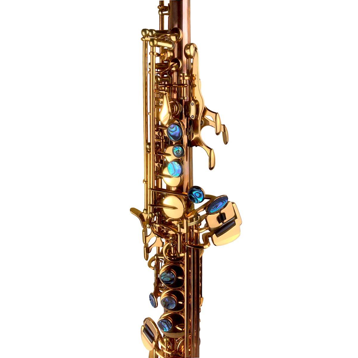 BBRASS GV S2 SAX SOPRANO dritto fusto Fosforo/Bronzo raw chiavi laccate