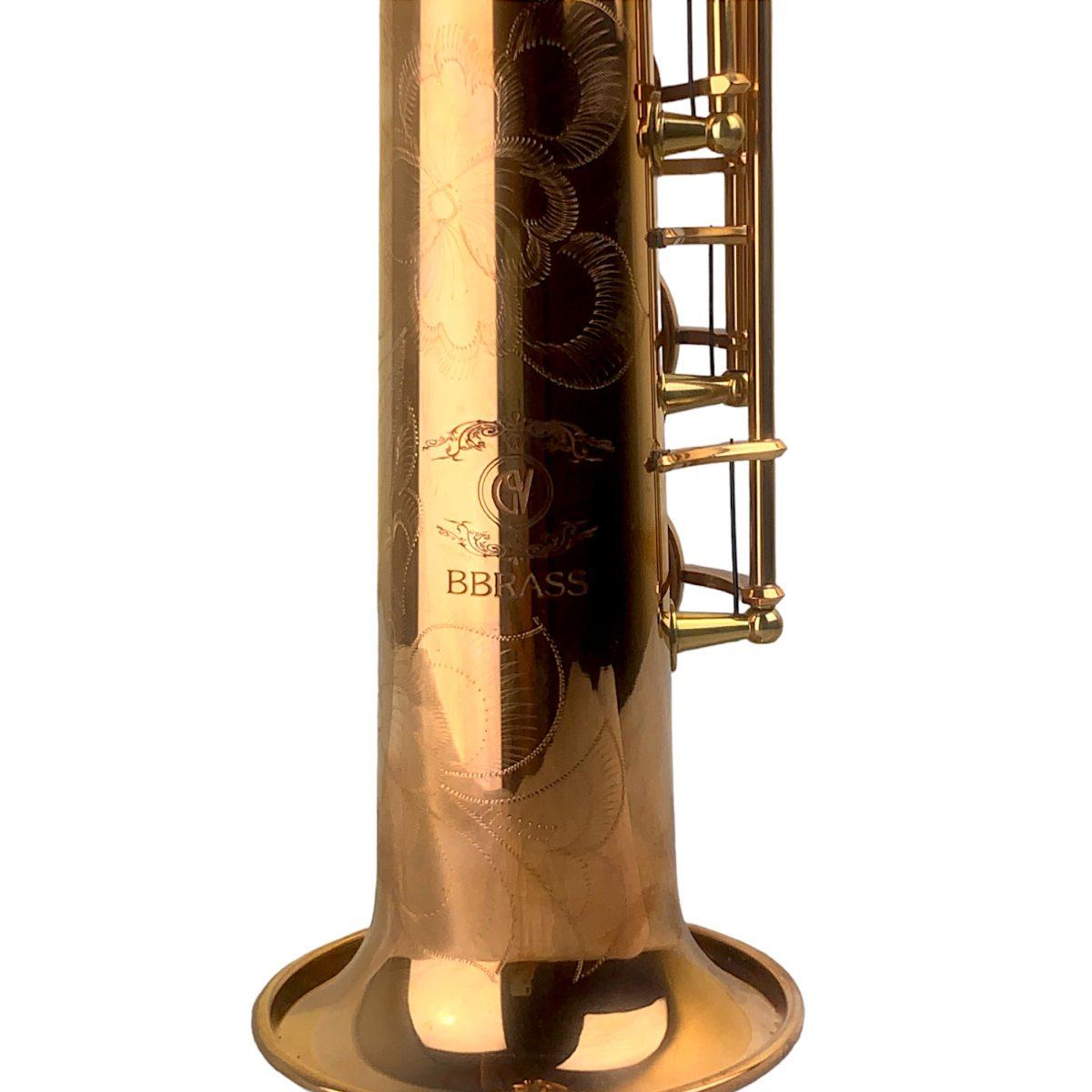 BBRASS GV S2 SAX SOPRANO dritto fusto Fosforo/Bronzo raw chiavi laccate
