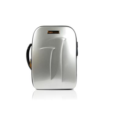 BAM TREK3028SA CUSTODIA NEW TREKKING" PER  2 CLARINETTI SIB E LA  - BRUSHED ALUMINIUM"