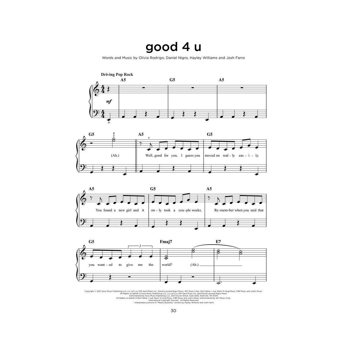 Top hits 2021 per pianoforte