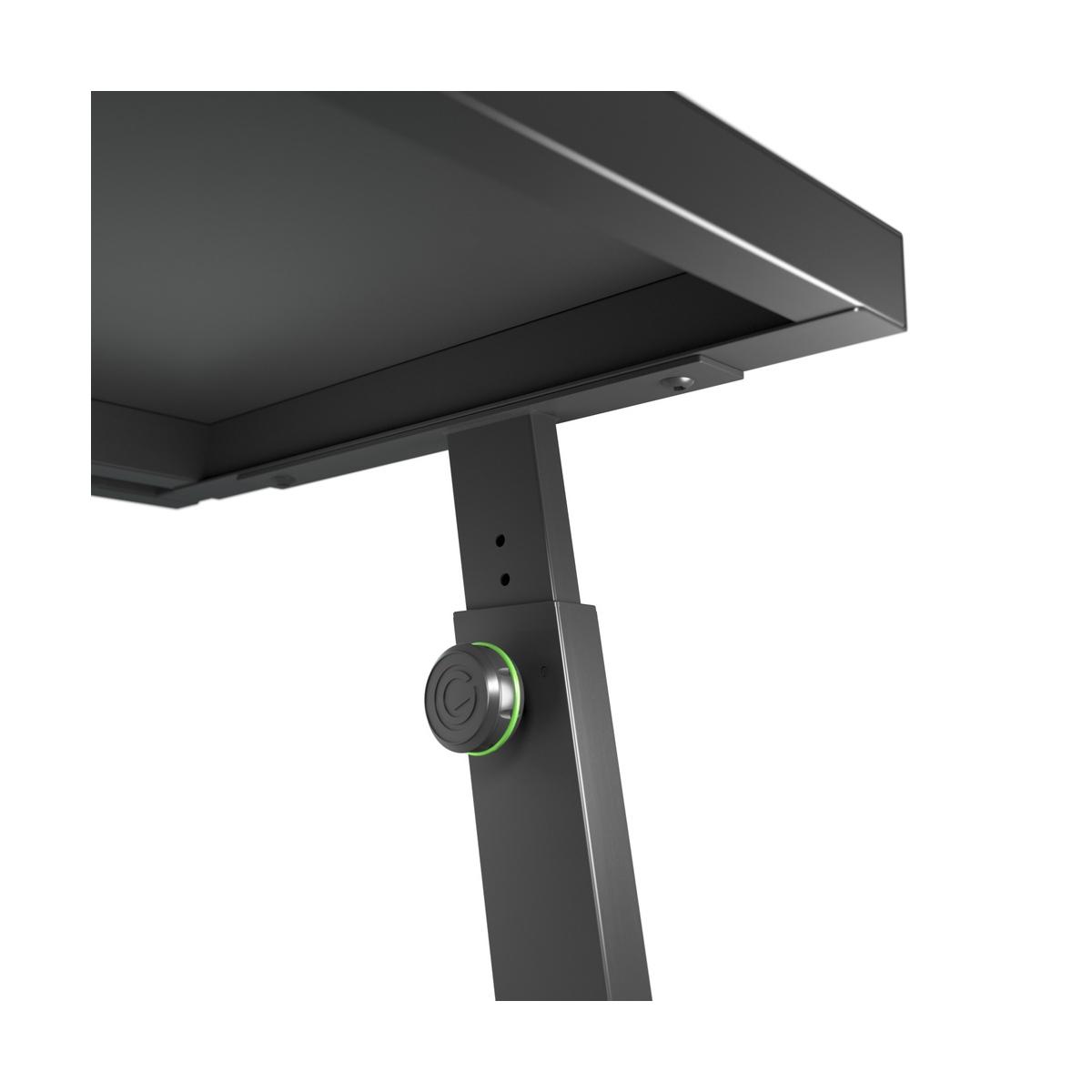 GRAVITY FDJT 01 - Tavolo per DJ con vassoi regolabili per diffusori e laptop