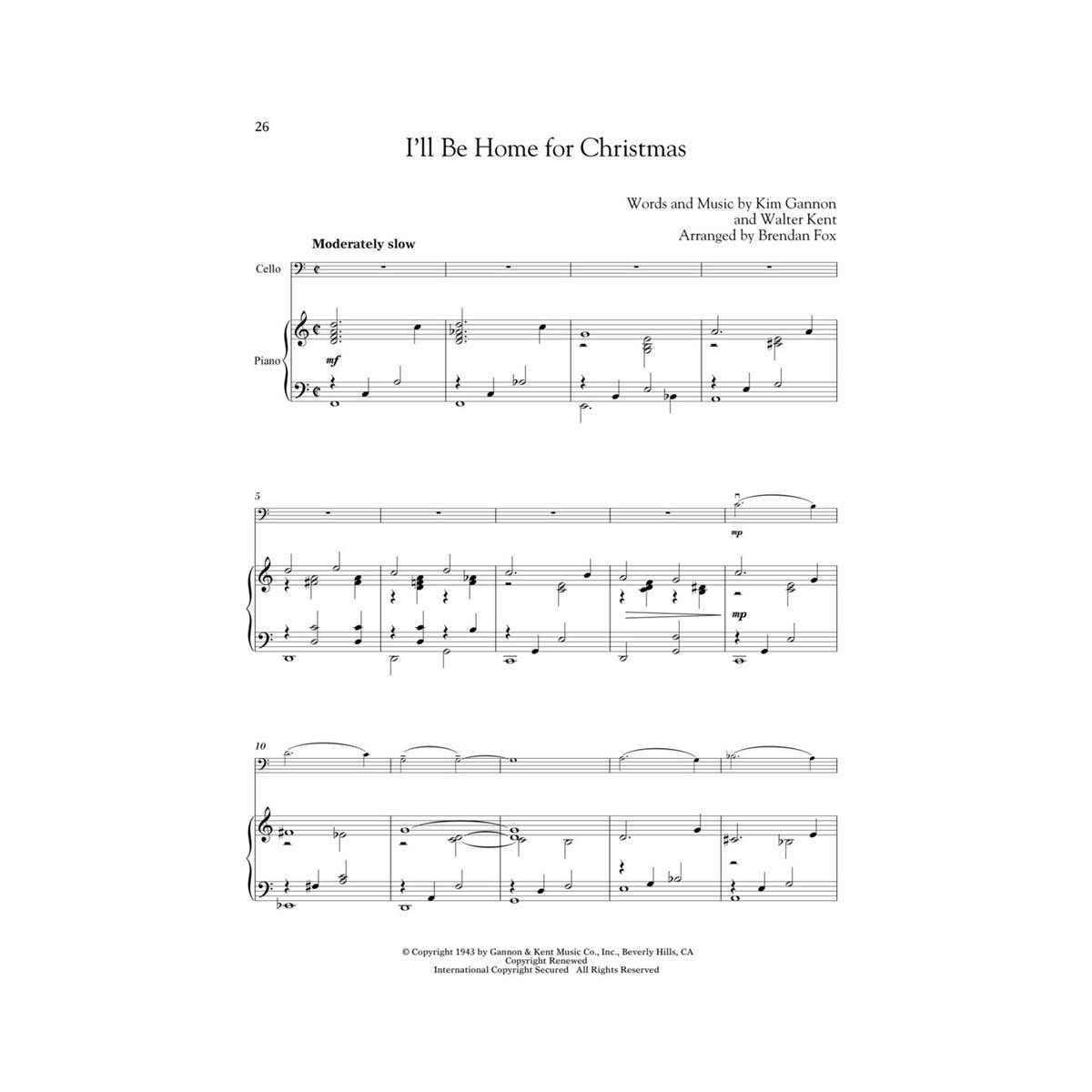 Christmas songs for classical players ( per violoncello e pianoforte)